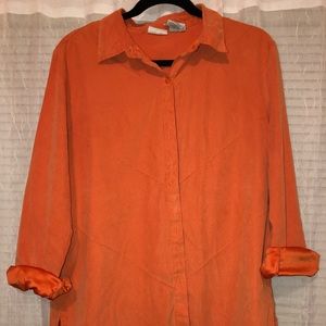 Orange button up